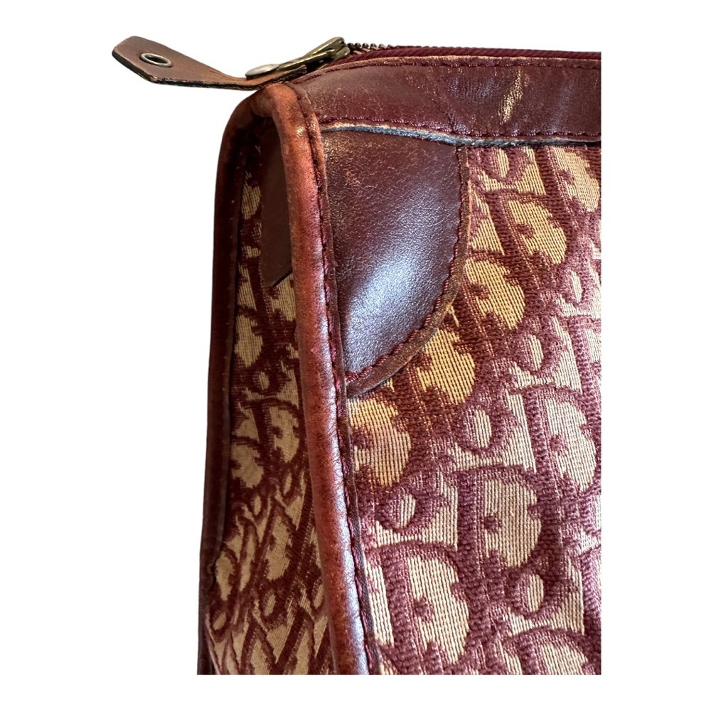 Dior DIORISSIMO Burgundy & Linen Travel Bag - Picture 7 of 11